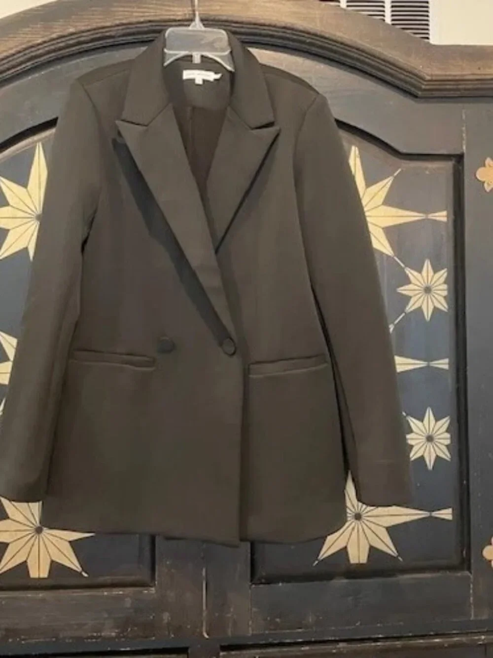 Good American Double Breasted Blazer Black 4XL GJK0062
